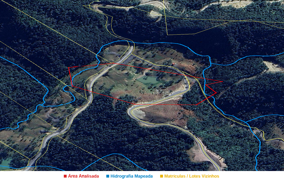 Imagem aérea do terreno analisado